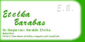 etelka barabas business card